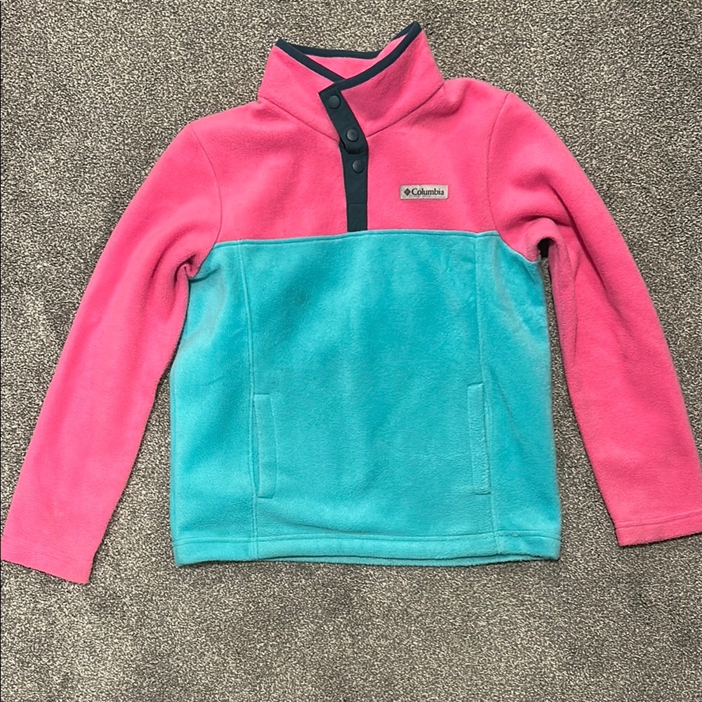 Columbia Pink and Blue Fleece Sweatshirt